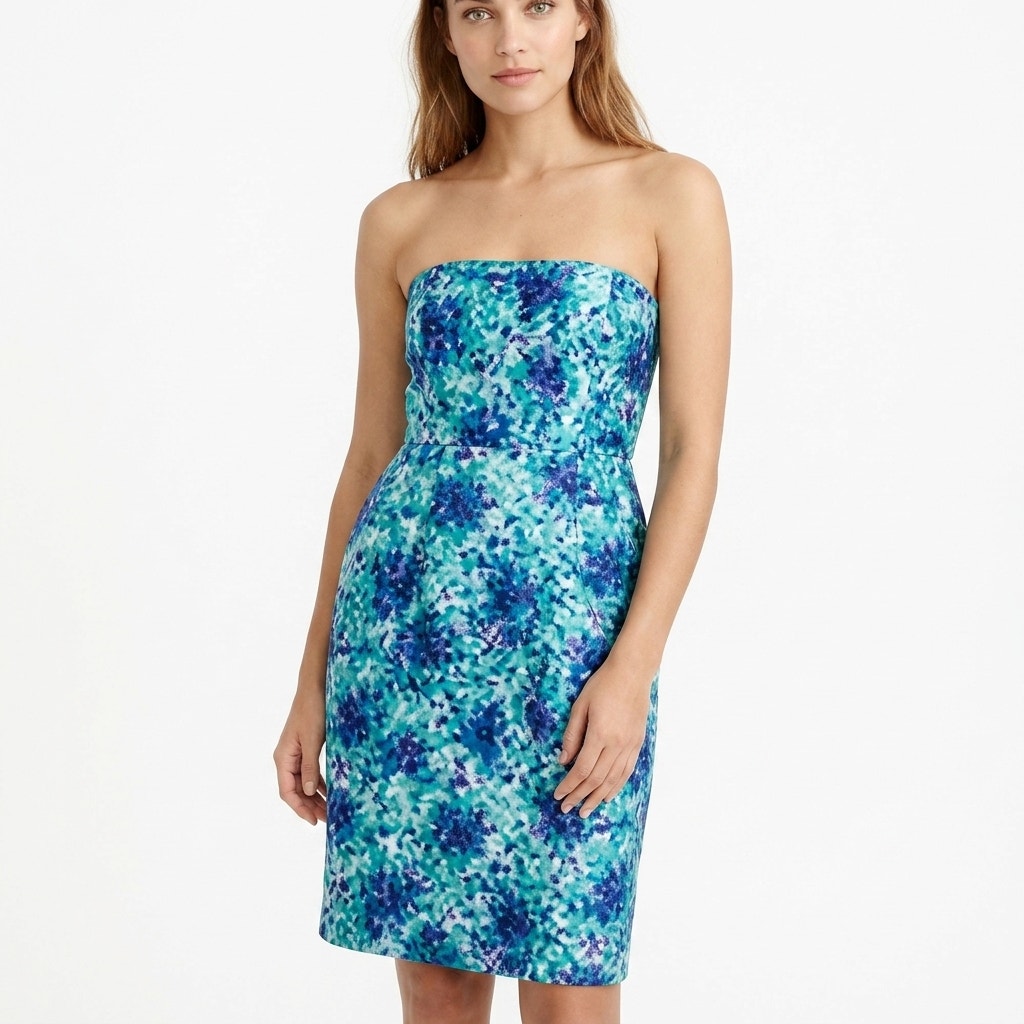 J.Crew Collection Sheath Knee Length Dress Abstract Women Size 4